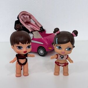 Y2K Vintage Bratz Dolls and Carriage Cruiser - Collectible MGA